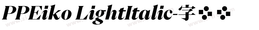 PPEiko LightItalic字体转换